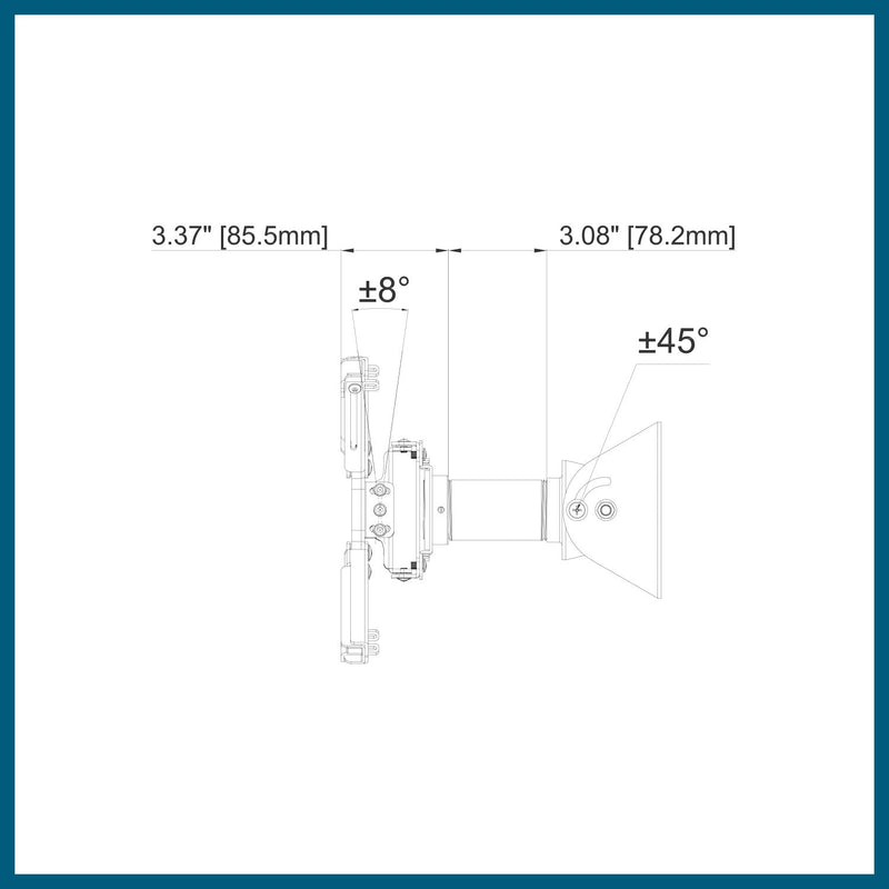 QualGear® Pro-AV QG-KIT-VA-3IN-W 3"-1.5" Vaulted Ceiling Adapter Projector Mount