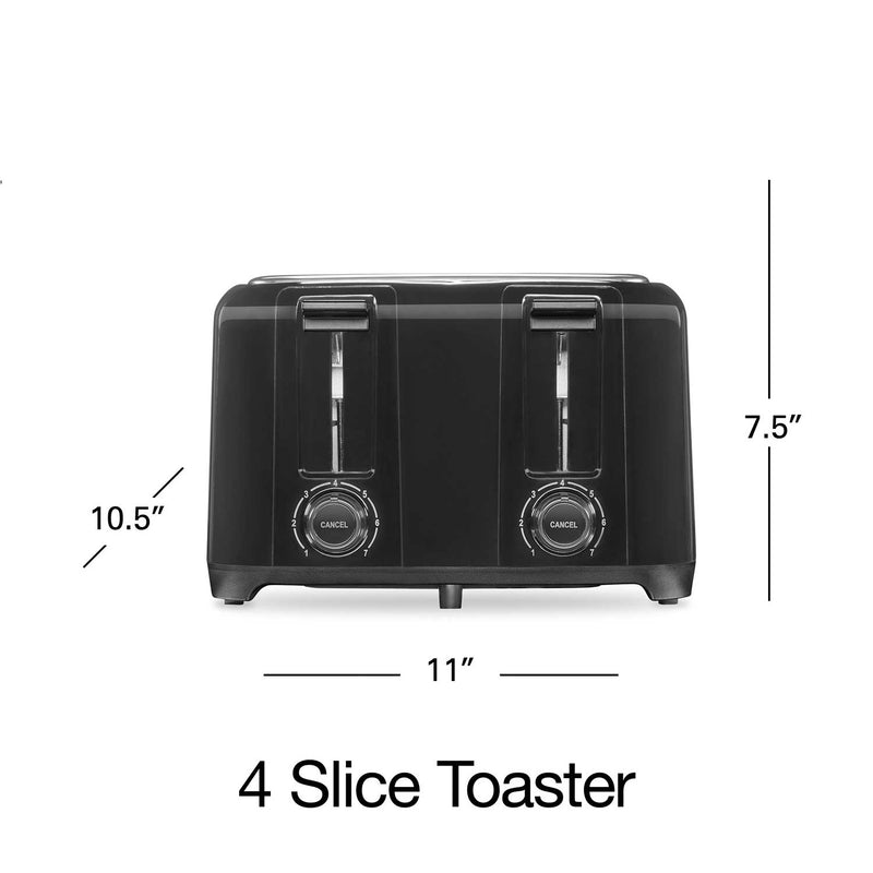 Proctor Silex 4-Slice Extra-Wide Slot Toaster with Shade Selector, Toast Boost, Auto-Shutoff & Cancel Button, Black (24215PS)