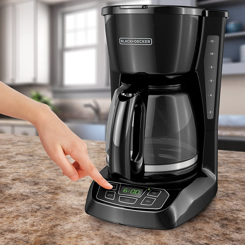 Black+Decker Coffee Maker, 12 Cup, Programmable, Black, CM1105BC