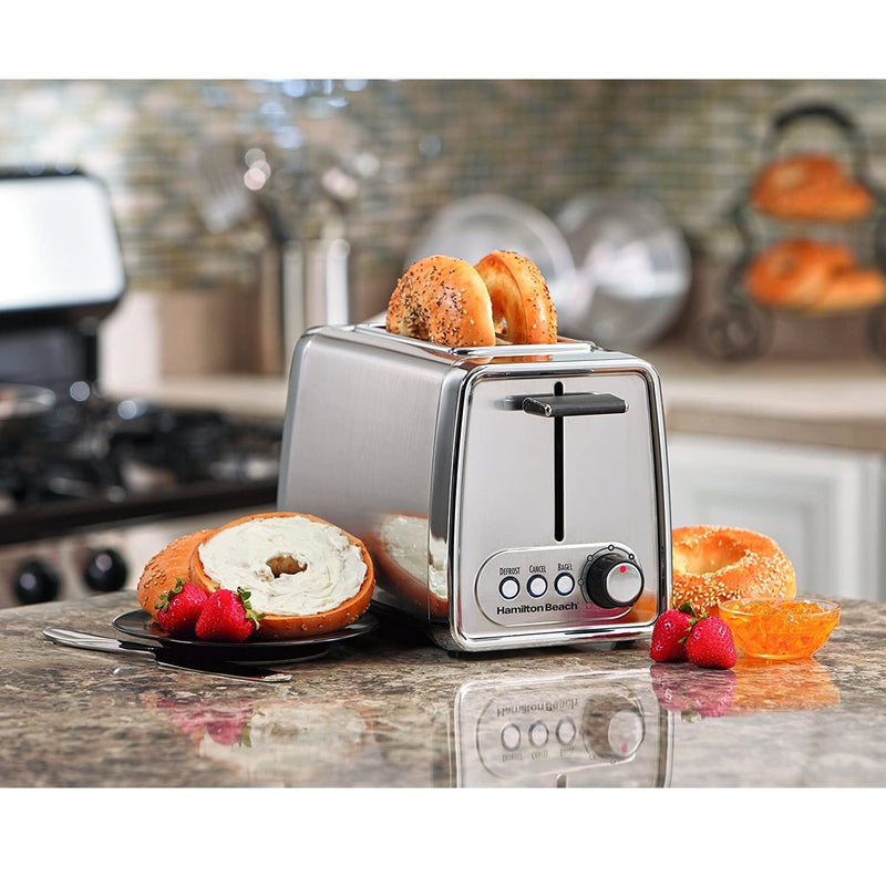 Hamilton Beach 2-Slice Modern Chrome Toaster 22785, Silver