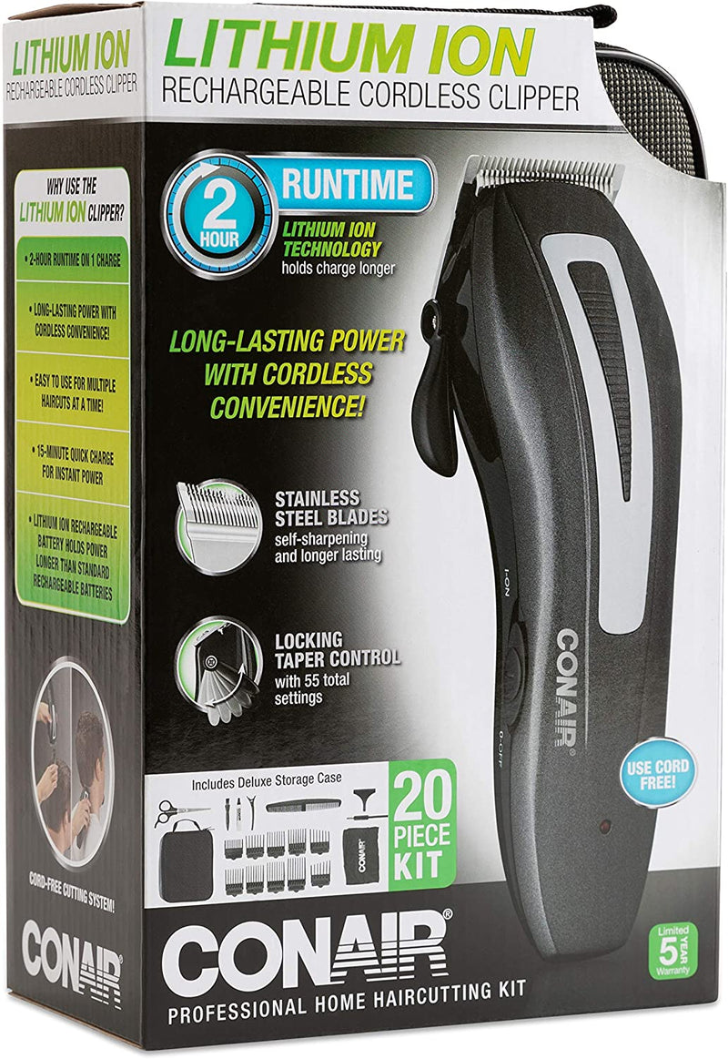 Conair for Men Conair for men 20 pc lithium ion clipper haircut grooming kit, 1 count