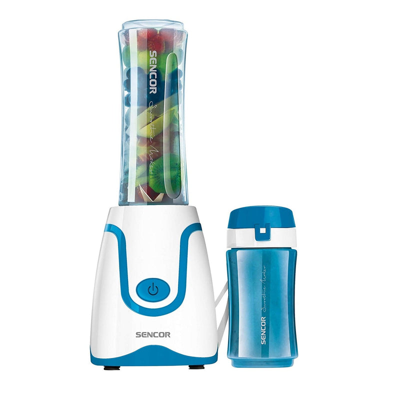 Sencor SBL-2202BL 300W Smoothie Blender with 2 Impact Resistant BPA Free Bottles, Blue