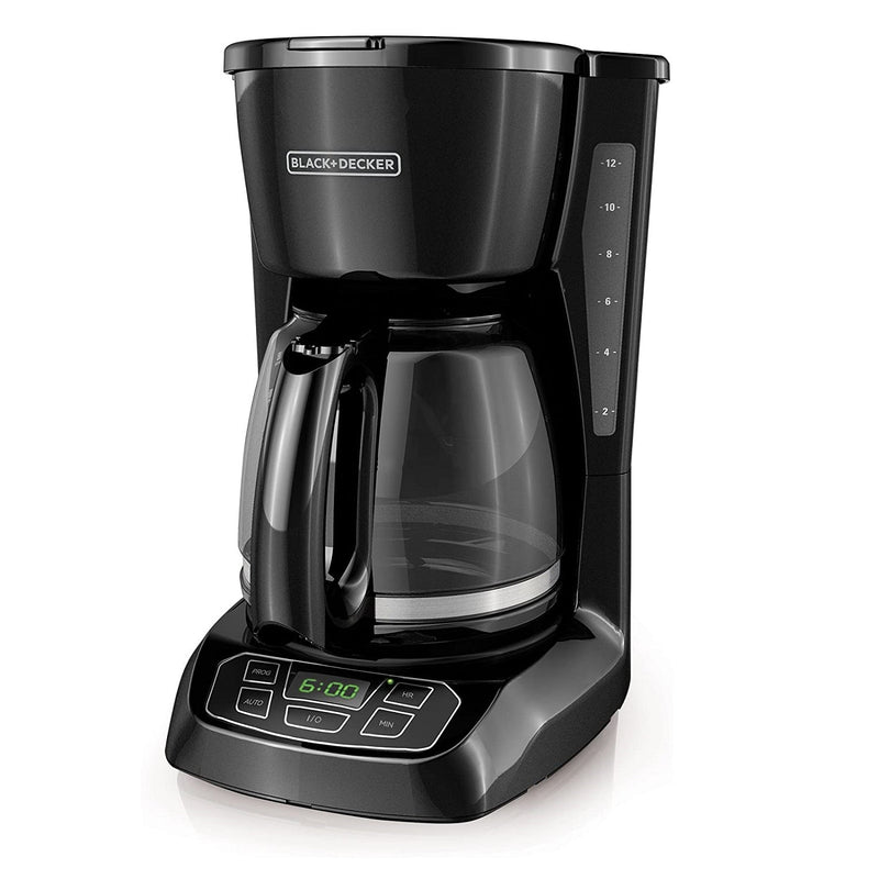 Black+Decker Coffee Maker, 12 Cup, Programmable, Black, CM1105BC