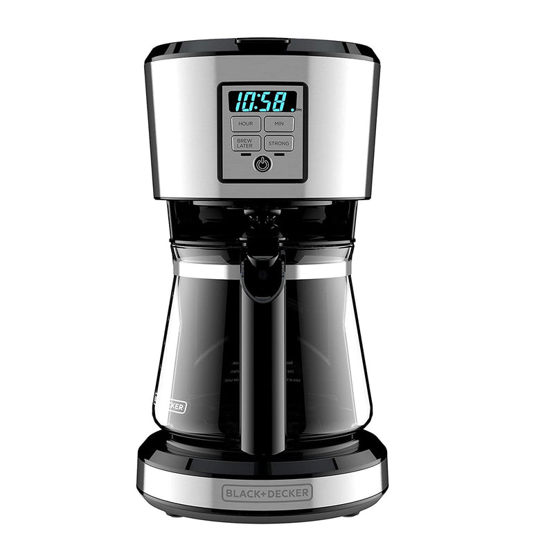 Black+Decker 12 Cup Programmable Coffee Maker in Stainless Steel, CM1231SC