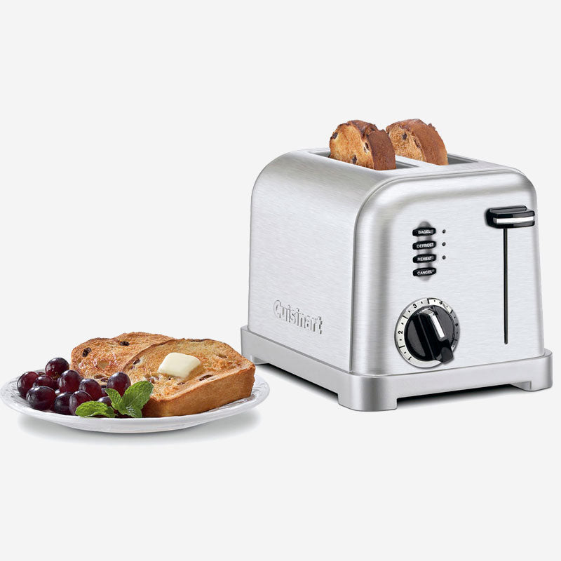 CUISINART CPT-160IHR Metal Classic 2-Slice Toaster, Brushed Stainless- 6 Months Cuisinart Manufacturer Warranty (Refurbished)