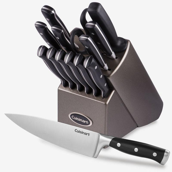 Cuisinart Classic 15-Piece Forged Triple-Rivet Cutlery Block Set  TRC-15BC