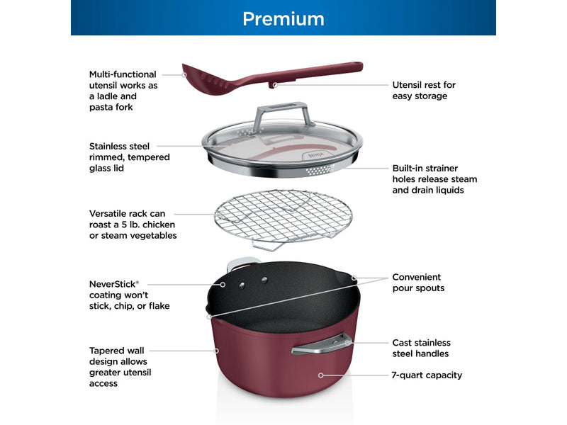 Ninja™ Foodi™ NeverStick® PossiblePot™, Cherry Tart CW202CRD