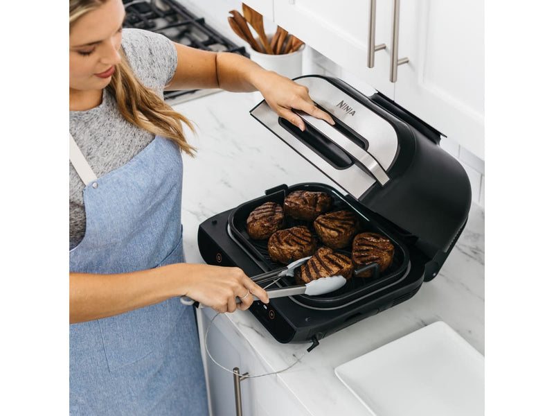 Ninja IG600C Foodi XL Pro 5-in-1 Indoor Grill & Griddle with 4-Quart Air Fryer, Roast, and Bake