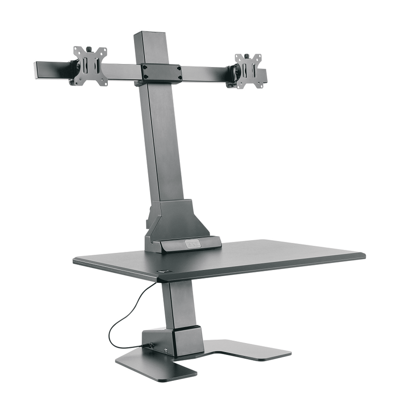 Star Ergonomics Dual Monitor Electric Sit-Stand Workstation Premium Series- SE05E2WB