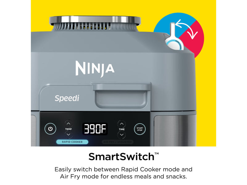 Ninja Speedi™ Rapid Cooker & Air Fryer, SF300C, 6-Qt. Capacity, 10-in-1 Functionality, Meal Maker, Sea Salt Gray