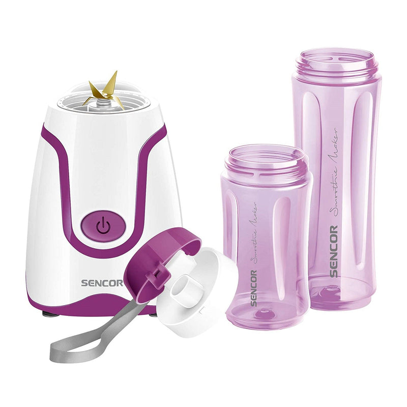 Sencor SBL-2205VT 300W Smoothie Blender with 2 Impact Resistant BPA Free Bottles, Violet