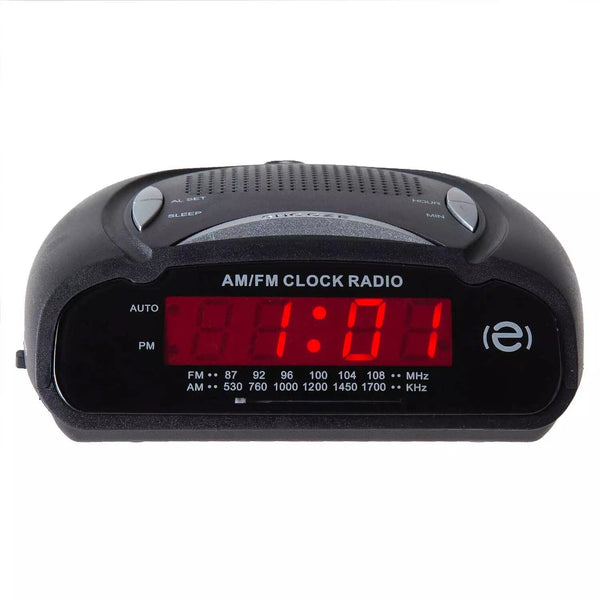 Clock Alarm Radio Am/Fm Digital Black with Sleep Timer RA-42885