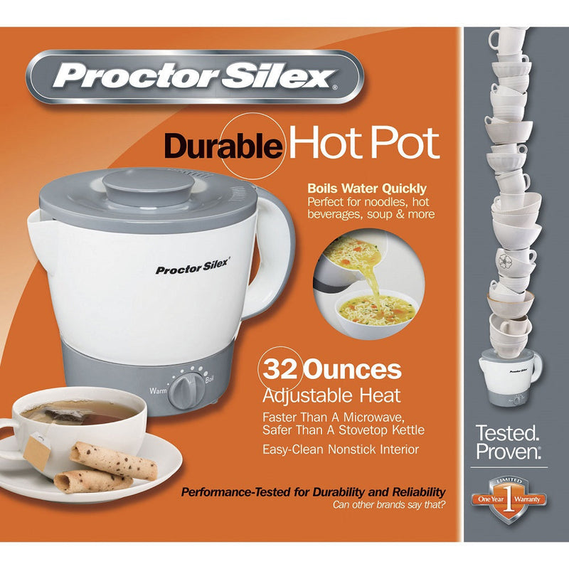 Proctor Silex 48507 Hot Pot with Adjustable Temperature, White