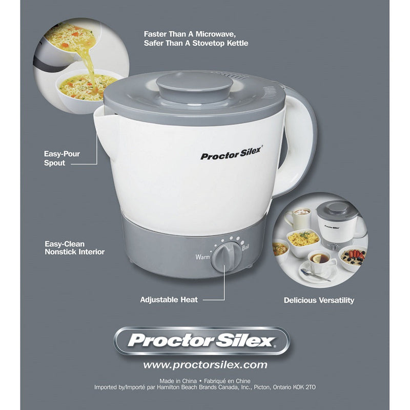 Proctor Silex 48507 Hot Pot with Adjustable Temperature, White