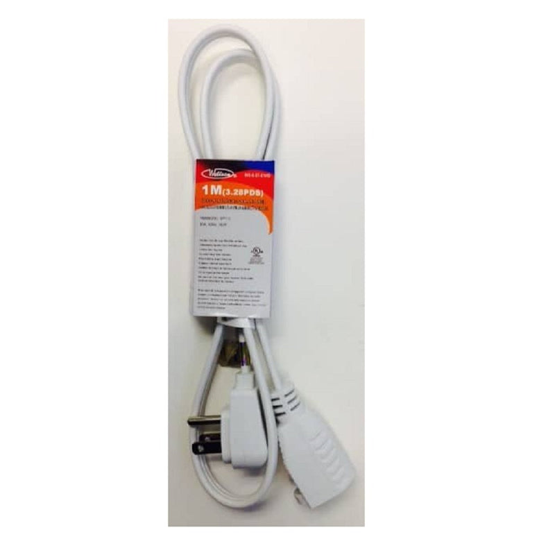 Wellson 1m Electrical Extension Cord In 3 Pronge With 1 Outlet In Right Angle (Cul)